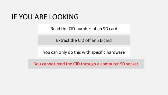 how to find sd card serial cid